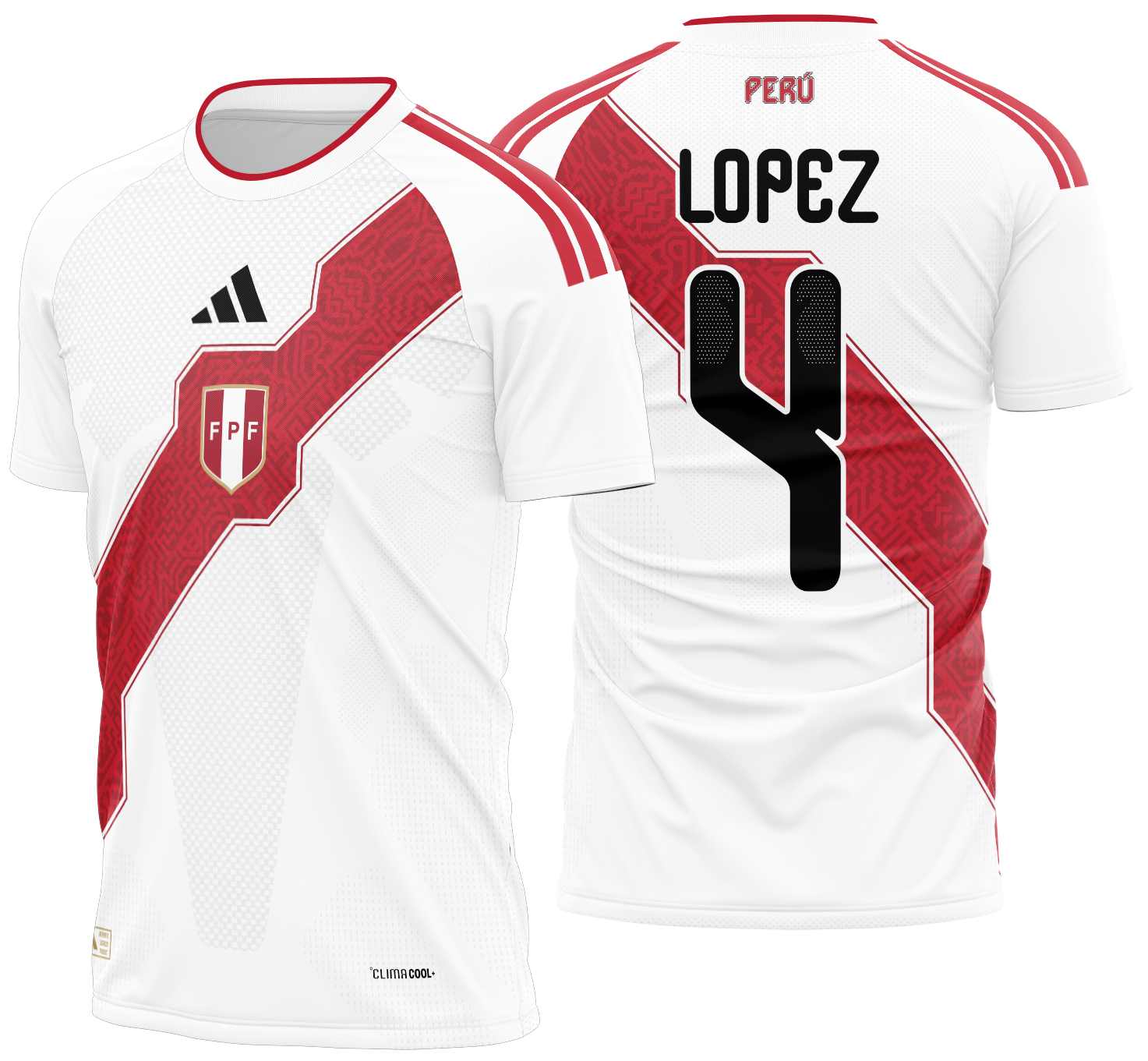Arte Vetor Camisa Peru Local 2026
