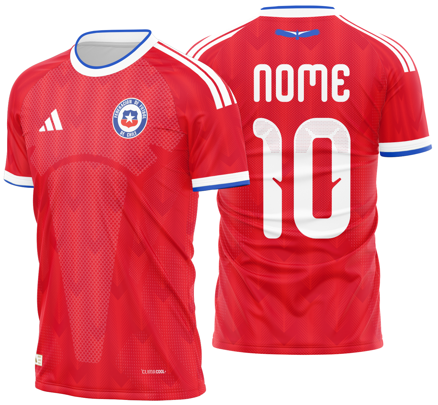 Arte Vetor Camisa Chile Local 2026