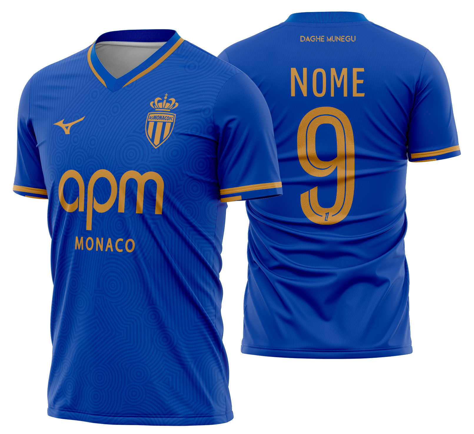 Arte Vetor Camisa As Mônaco Visita 2025-2026