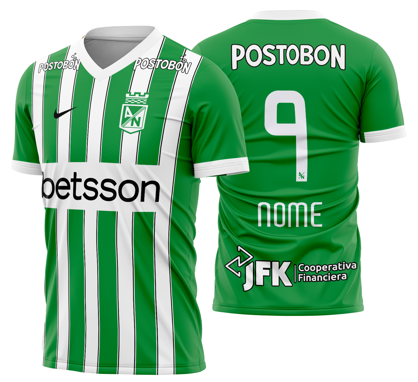 Arte Vetor Camisa Atletico Nacional Local 2026