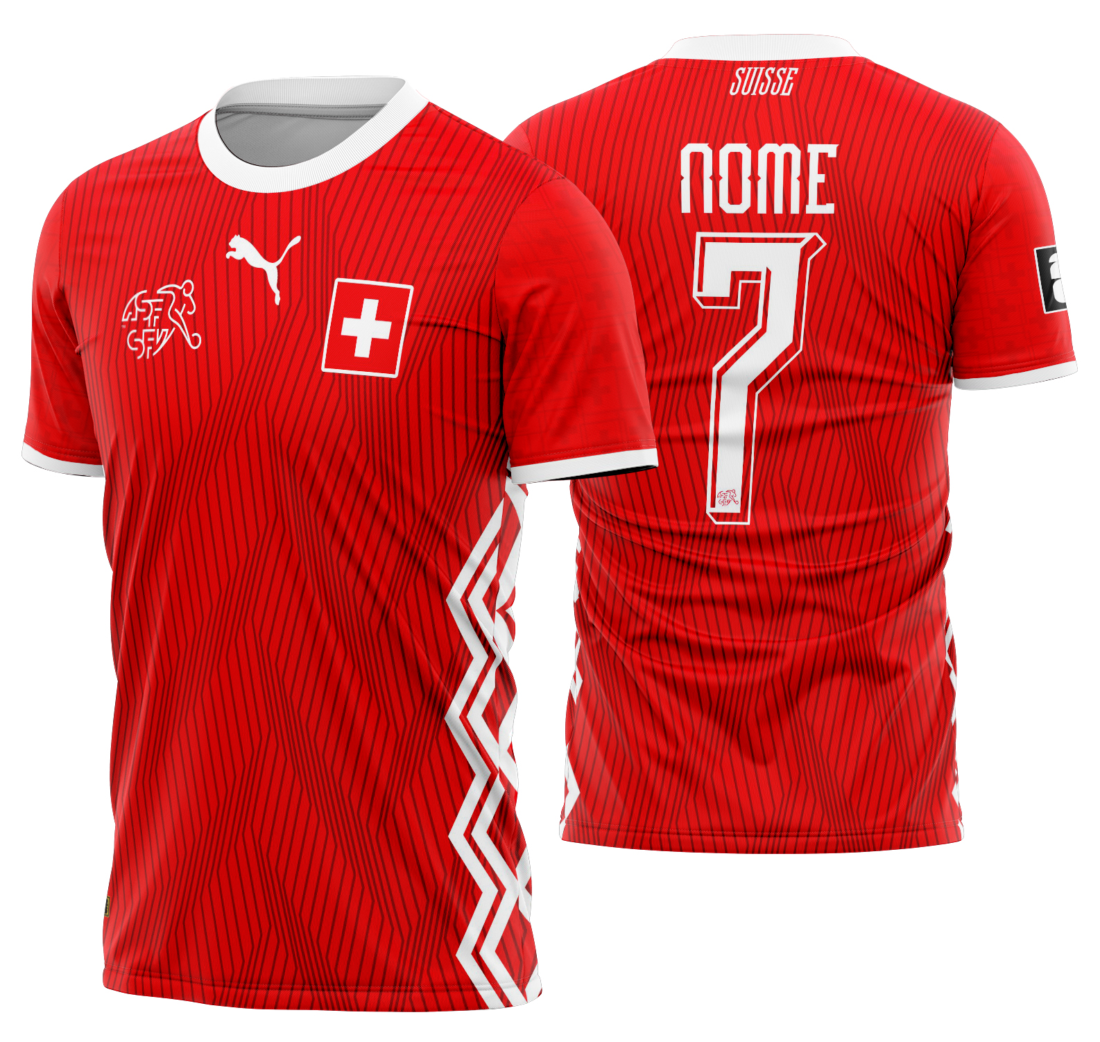 Arte Vetor Camisa Suíça Concept 2026