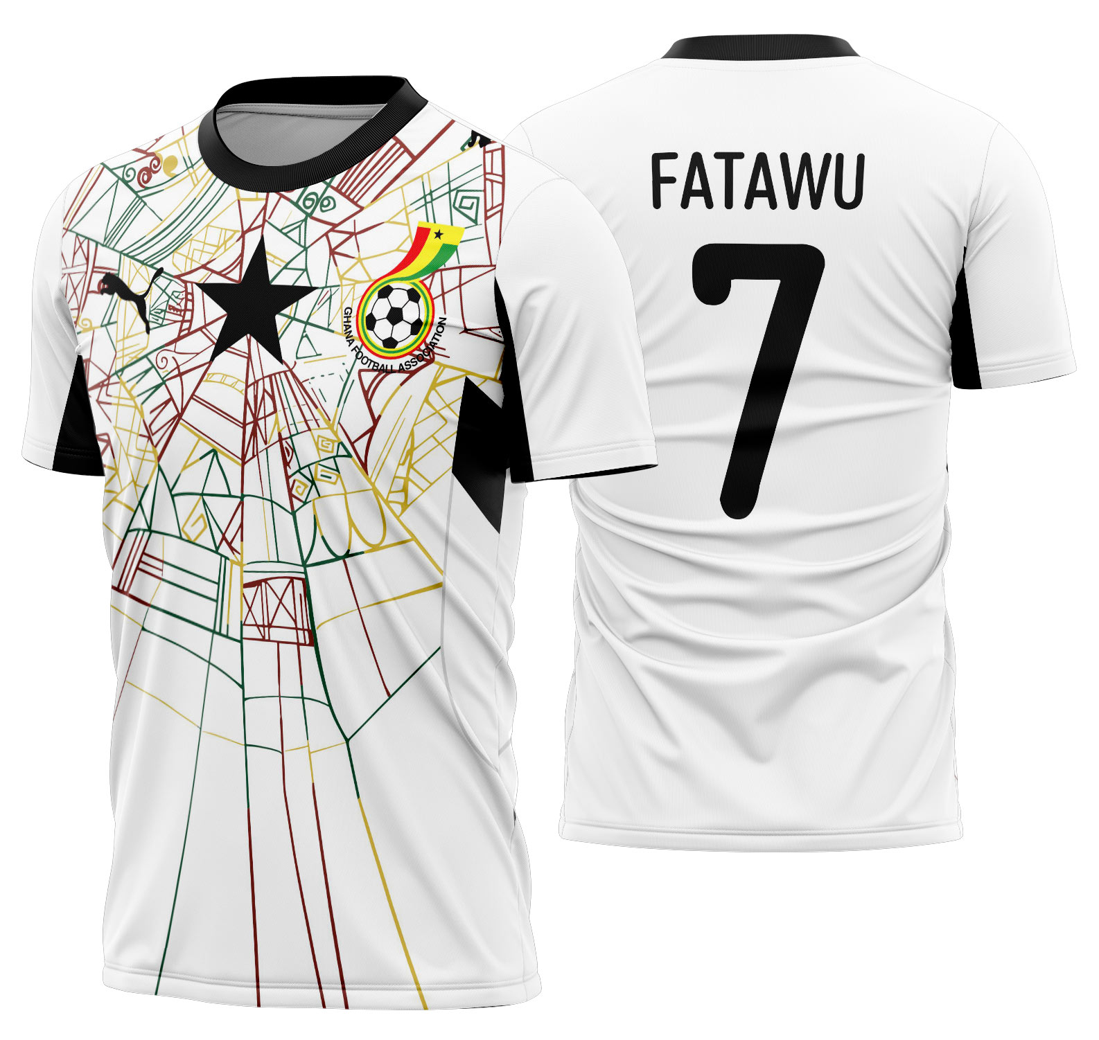 Arte Vetor Camisa Ghana local 2026
