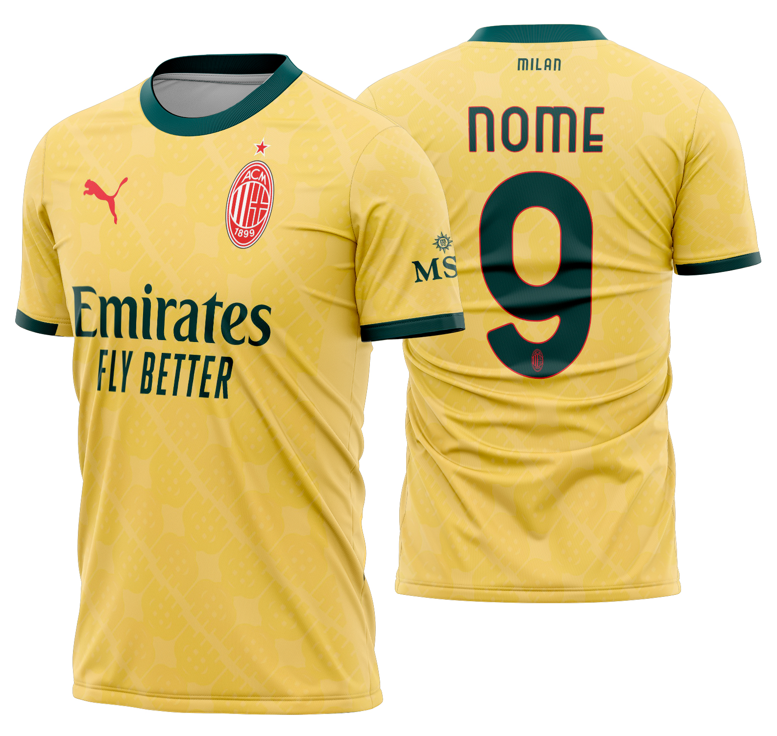 Arte Vetor Camisa AC Milan Terceira 2025-2026