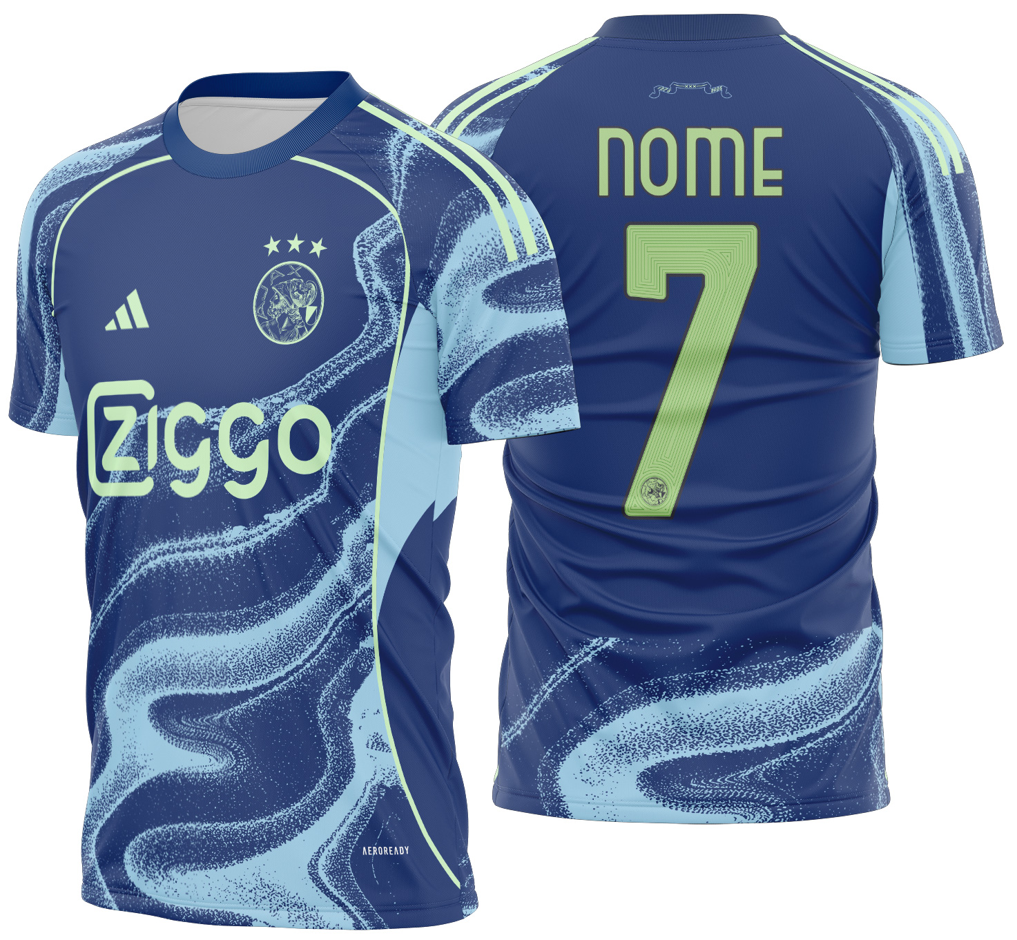Arte Vetor Camisa Ajax Visita 2025-2026