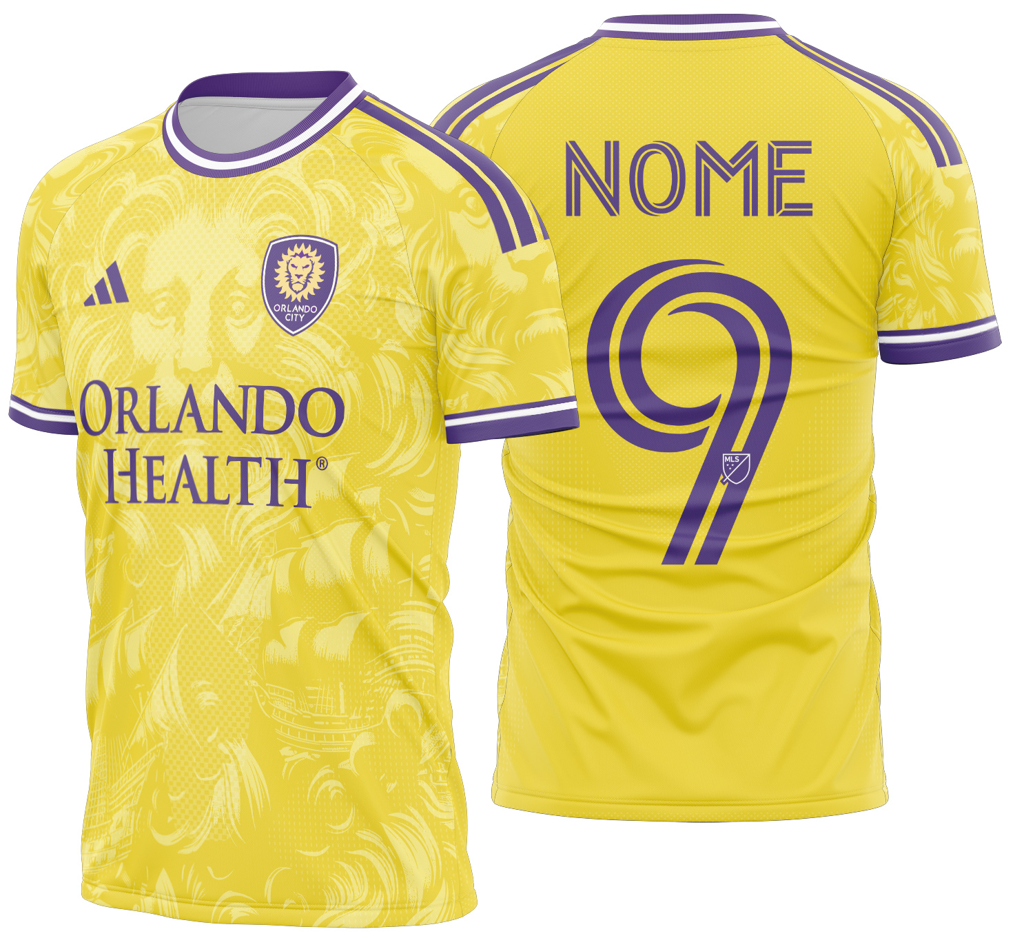 Arte Vetor Camisa Orlando City Visita 2026
