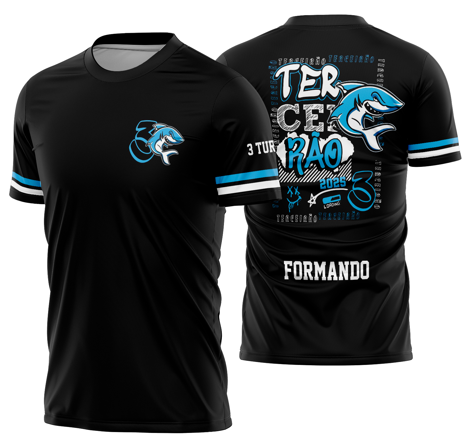 Arte Vetor Camisa terceirão tubarão Mod-318