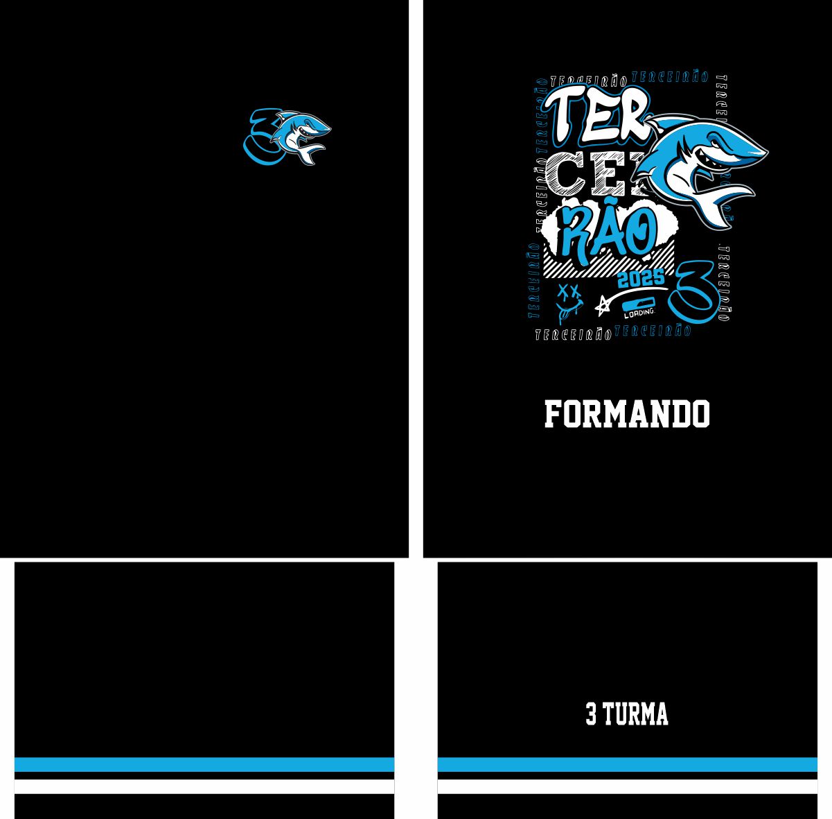 Arte Vetor Camisa terceirão tubarão Mod-318 miniatura 2