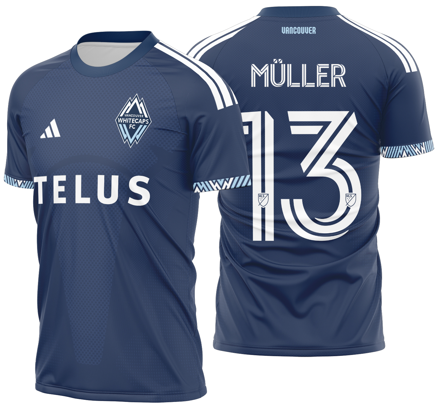 Arte Vetor Camisa Vancouver Whitecaps Visita 2026