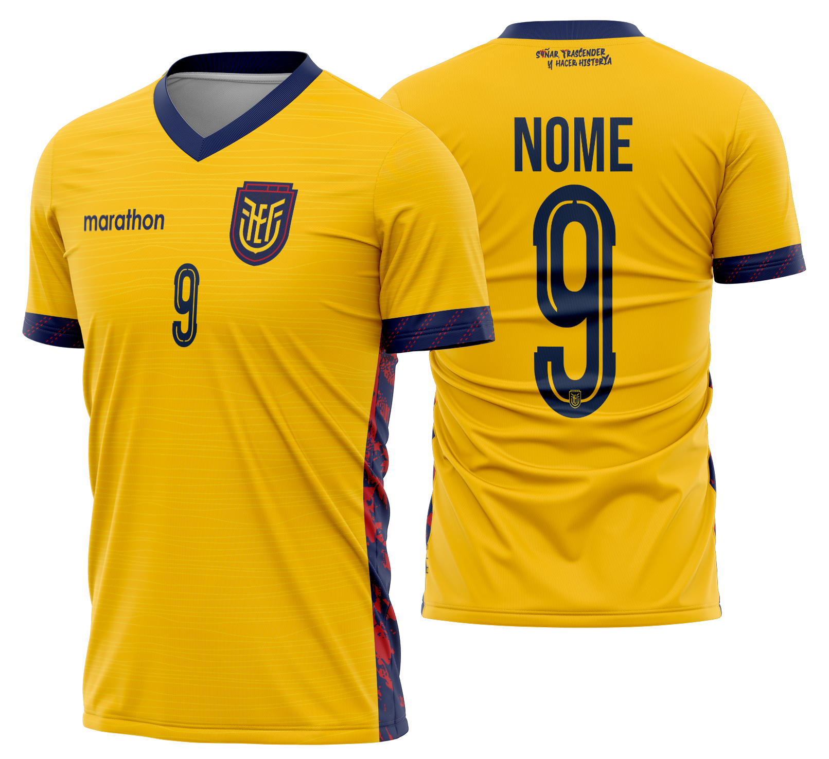 Arte Vetor Camisa Equador local 2026