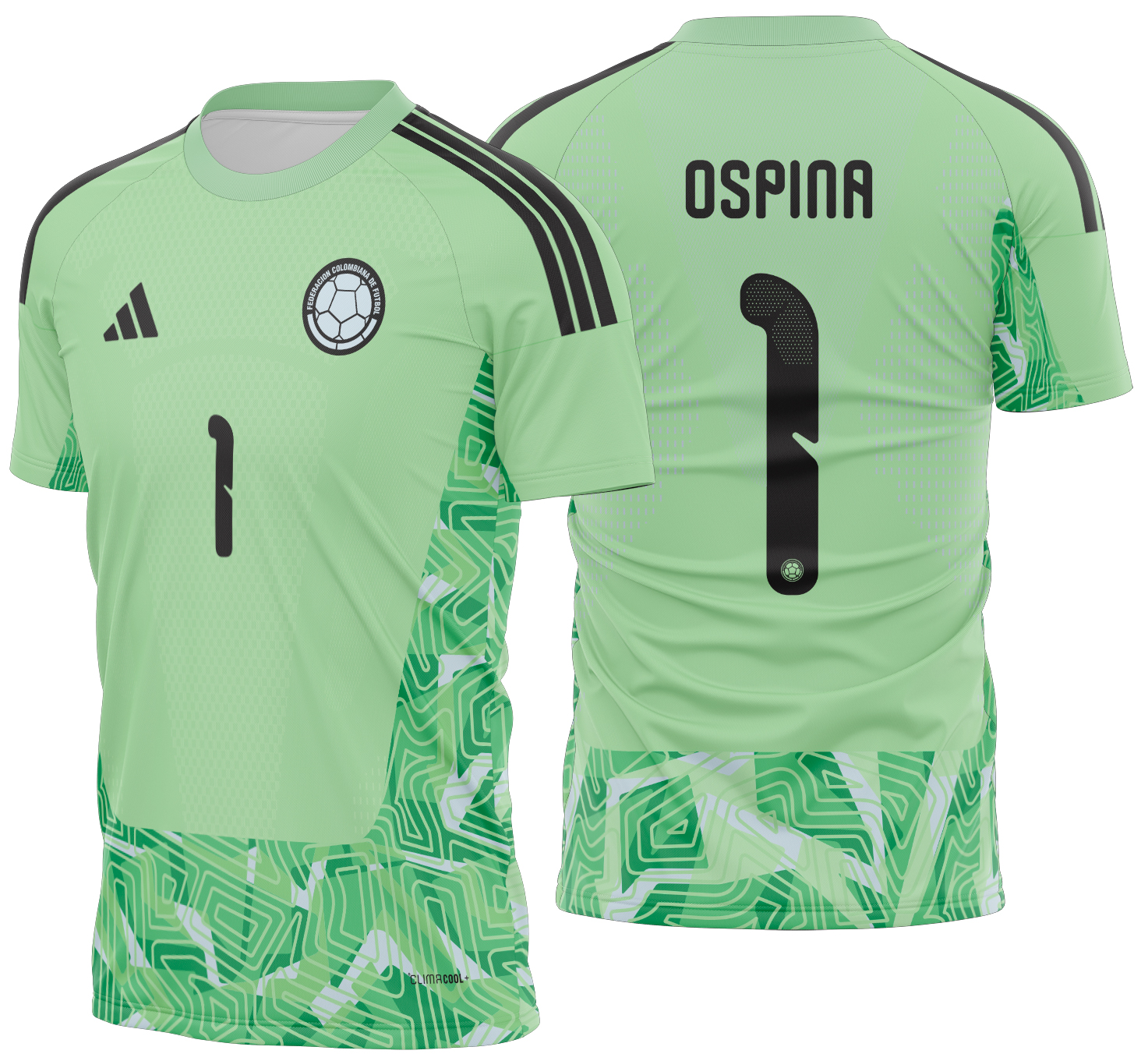 Arte Vetor Camisa Colômbia Goleiro II 2026