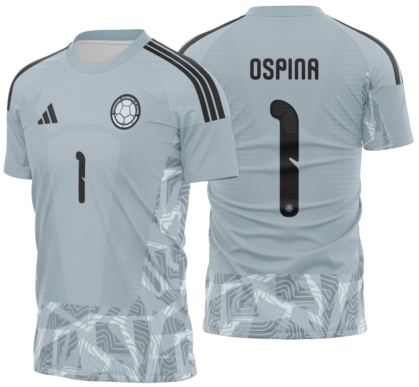 Arte Vetor Camisa Colombia Goleiro I 2026