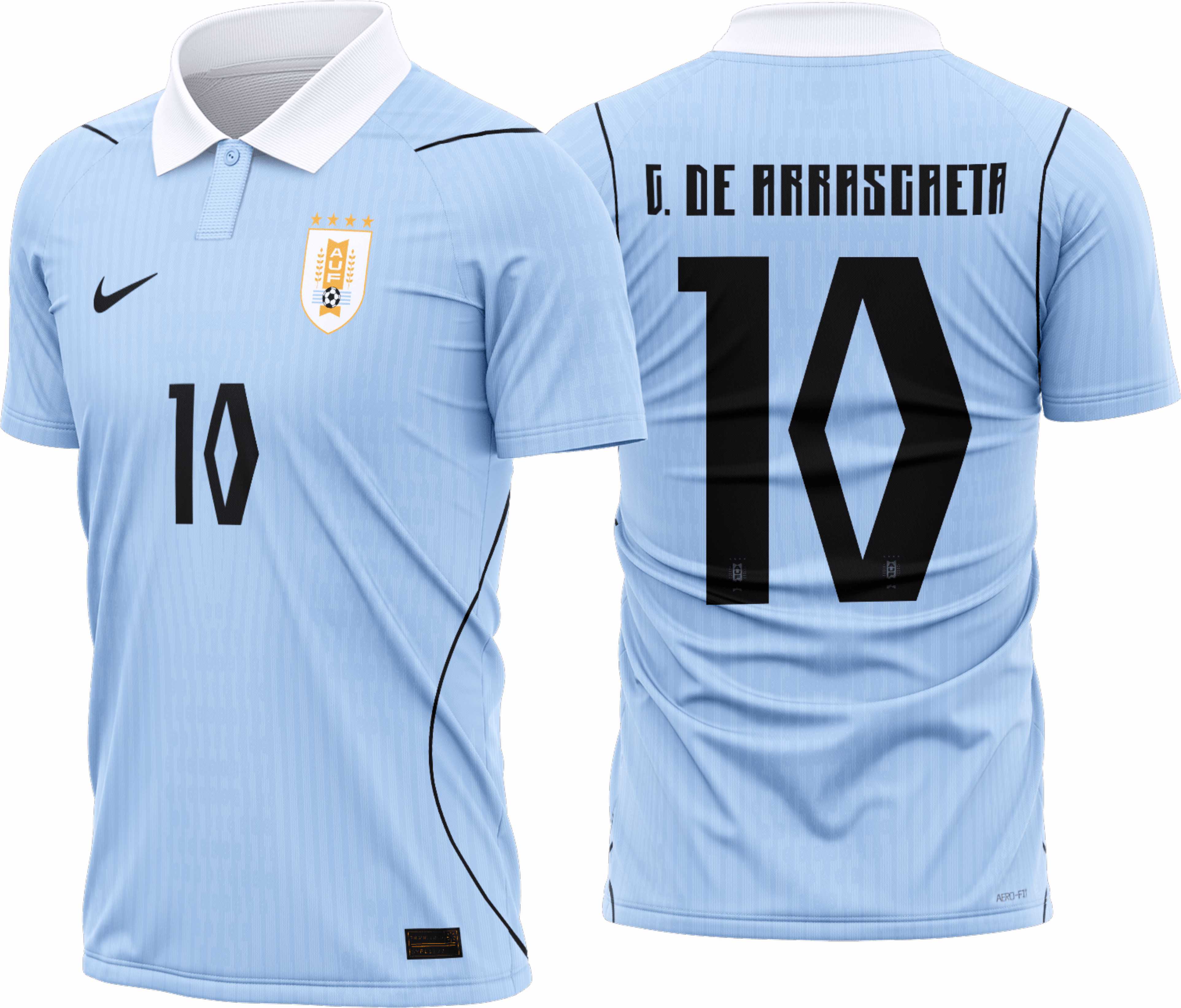 Arte Vetor Camisa Uruguai Titular 2026-28