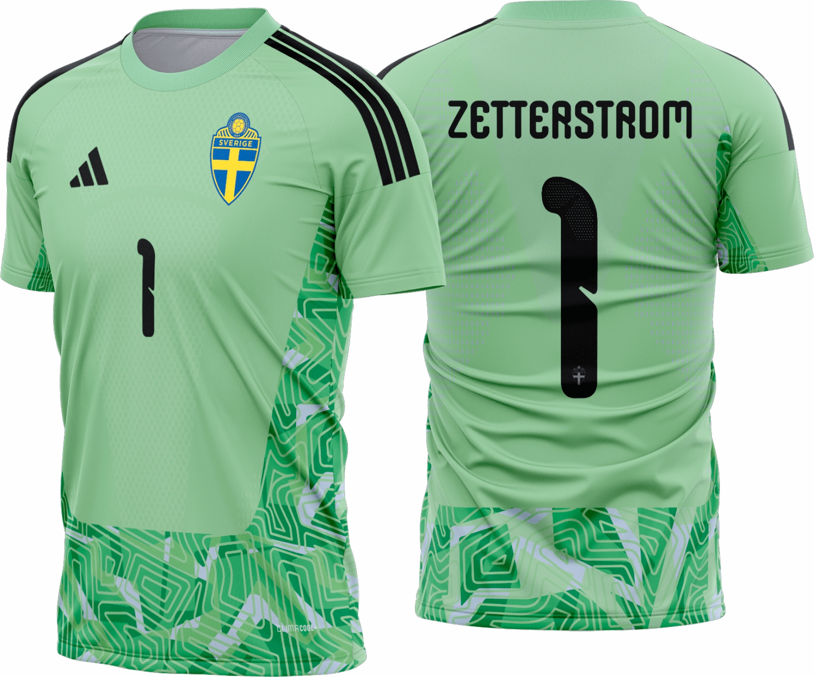 Arte vetor camisa Suécia Goleiro I 2026