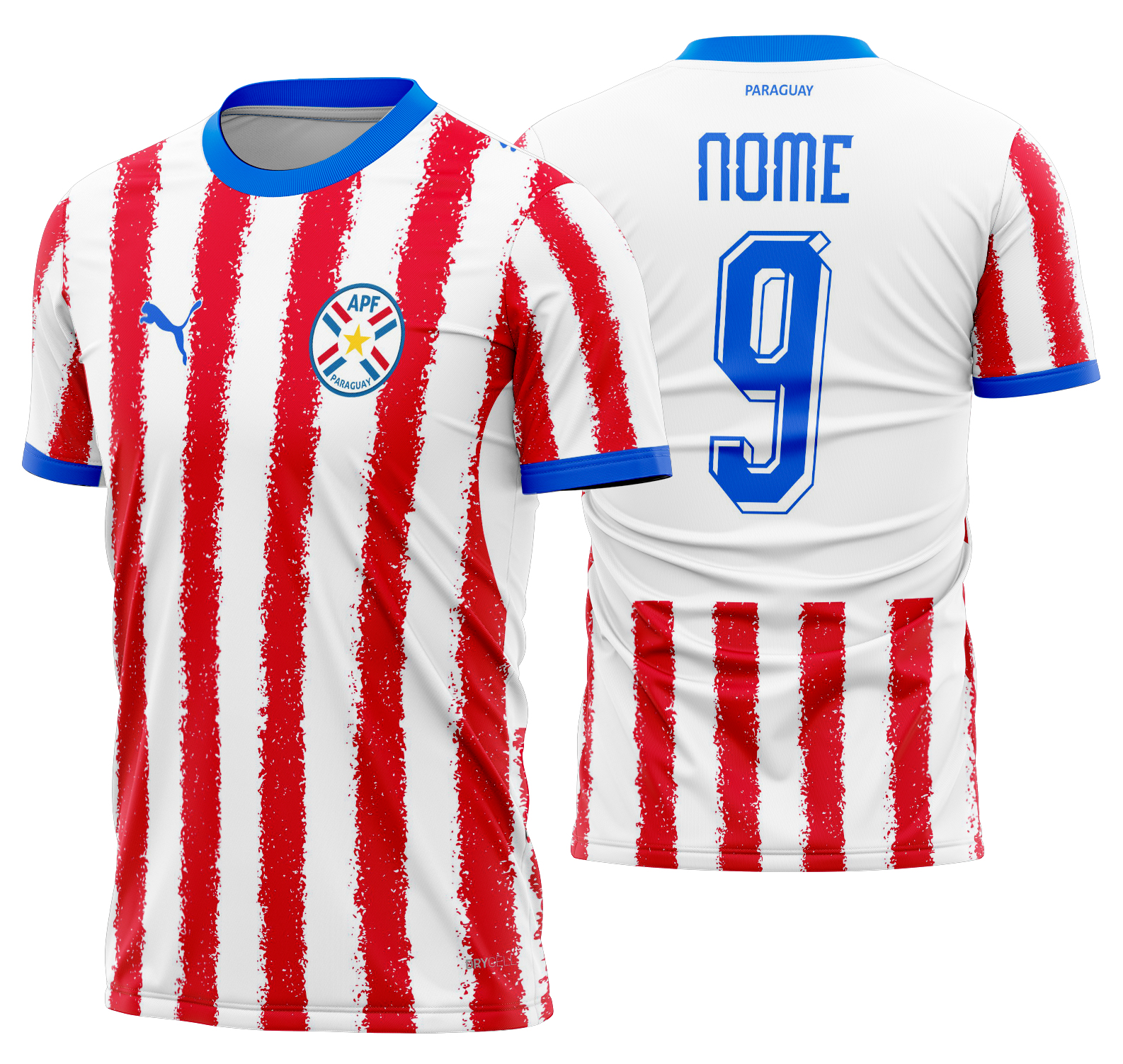 Arte Vetor Camisa Paraguay Local 2026