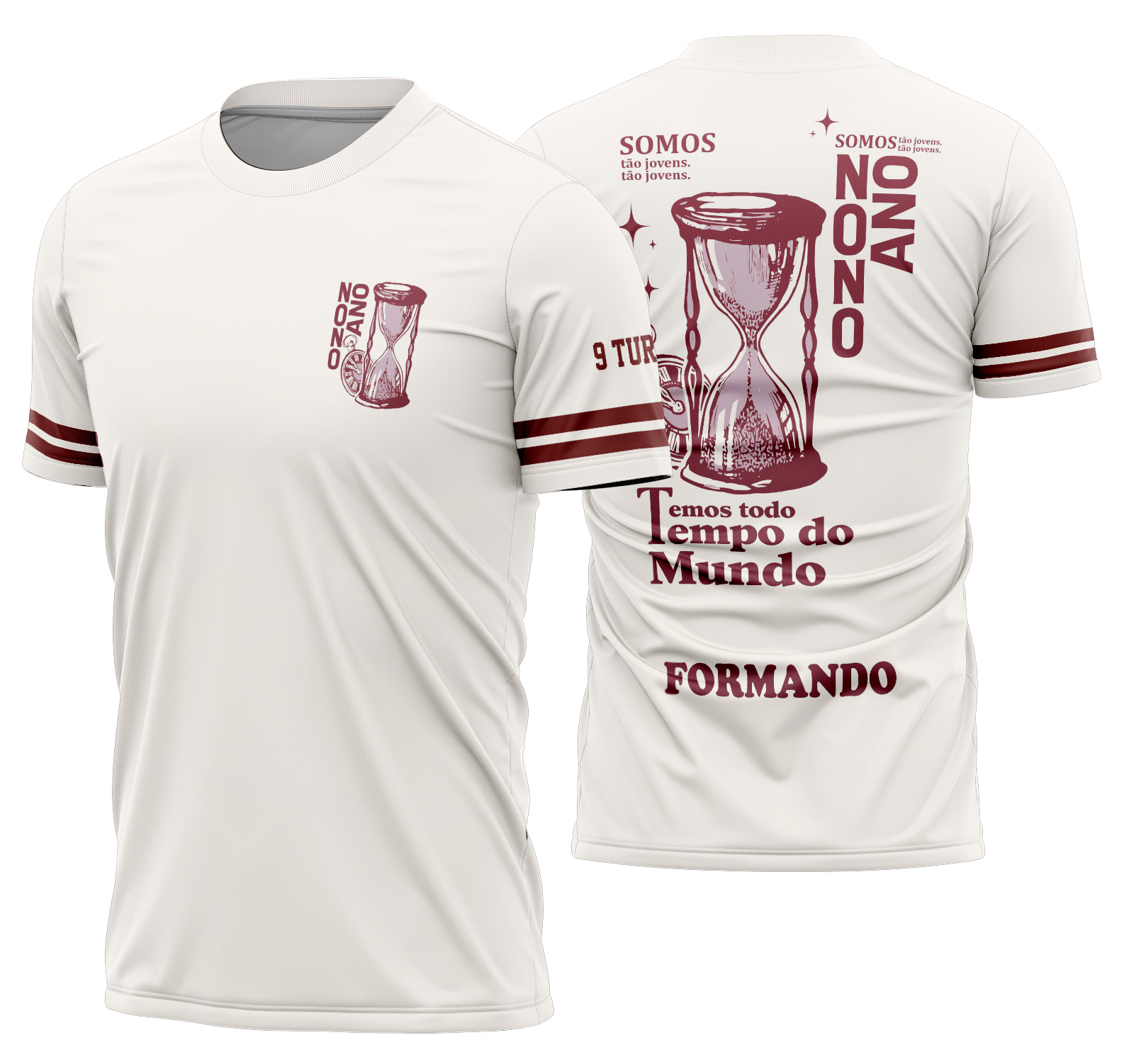 Arte Vetor Camisa Nono Ano Ampulheta Tempo Mod-342