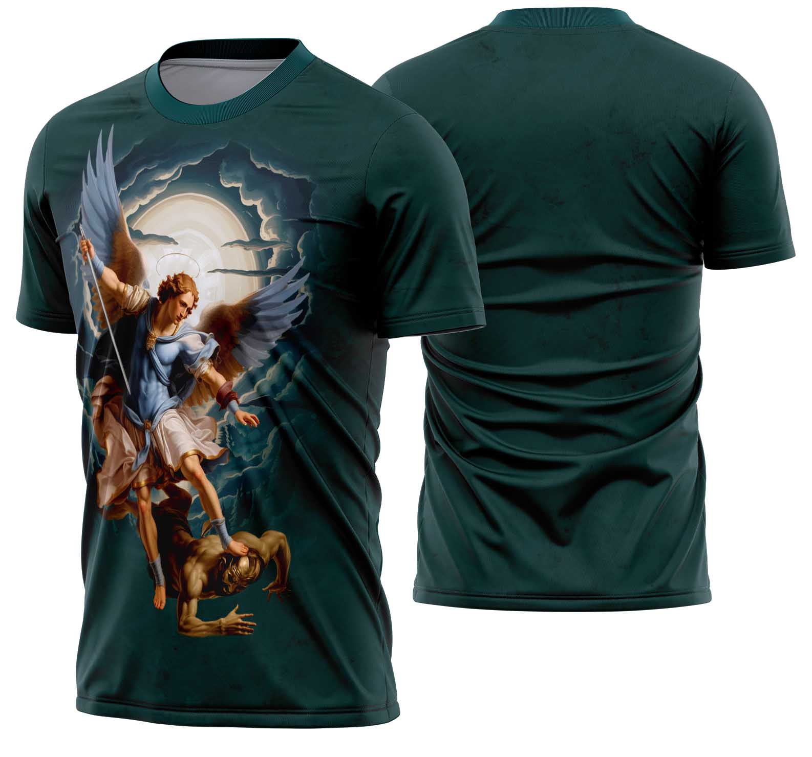 Arte estampa camisa Arcanjo São Miguel