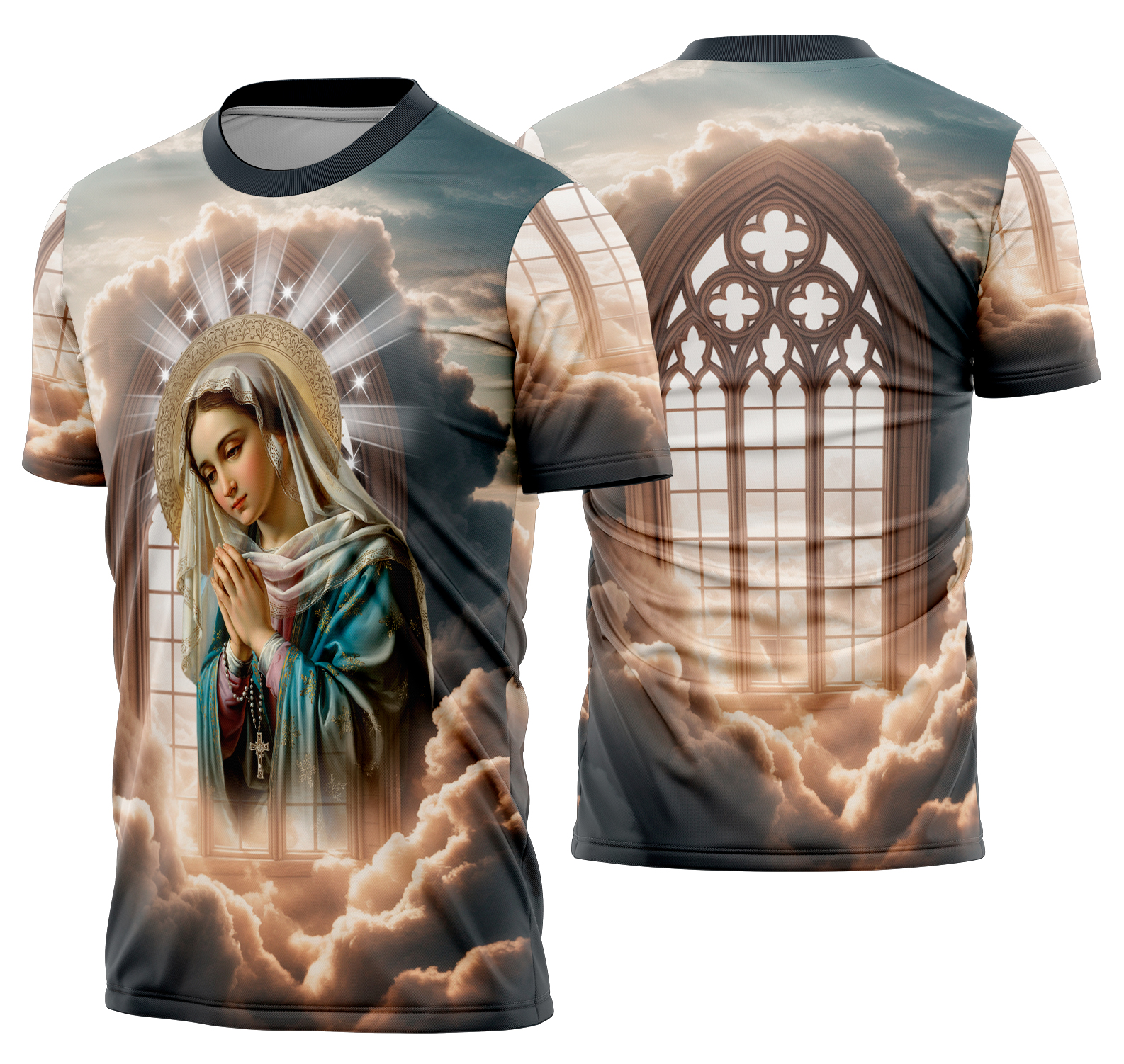 Arte estampa camisa Nossa Senhora virgem Maria
