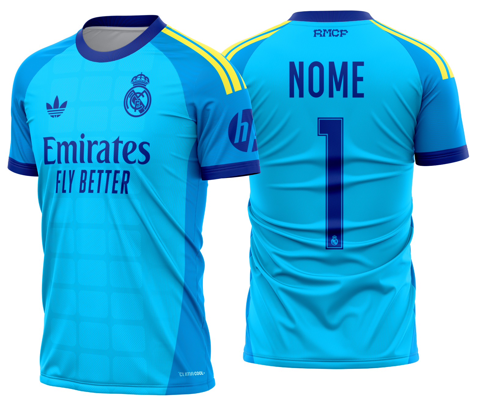 Arte vetor camisa Real Madrid goleiro azul 2026-2027