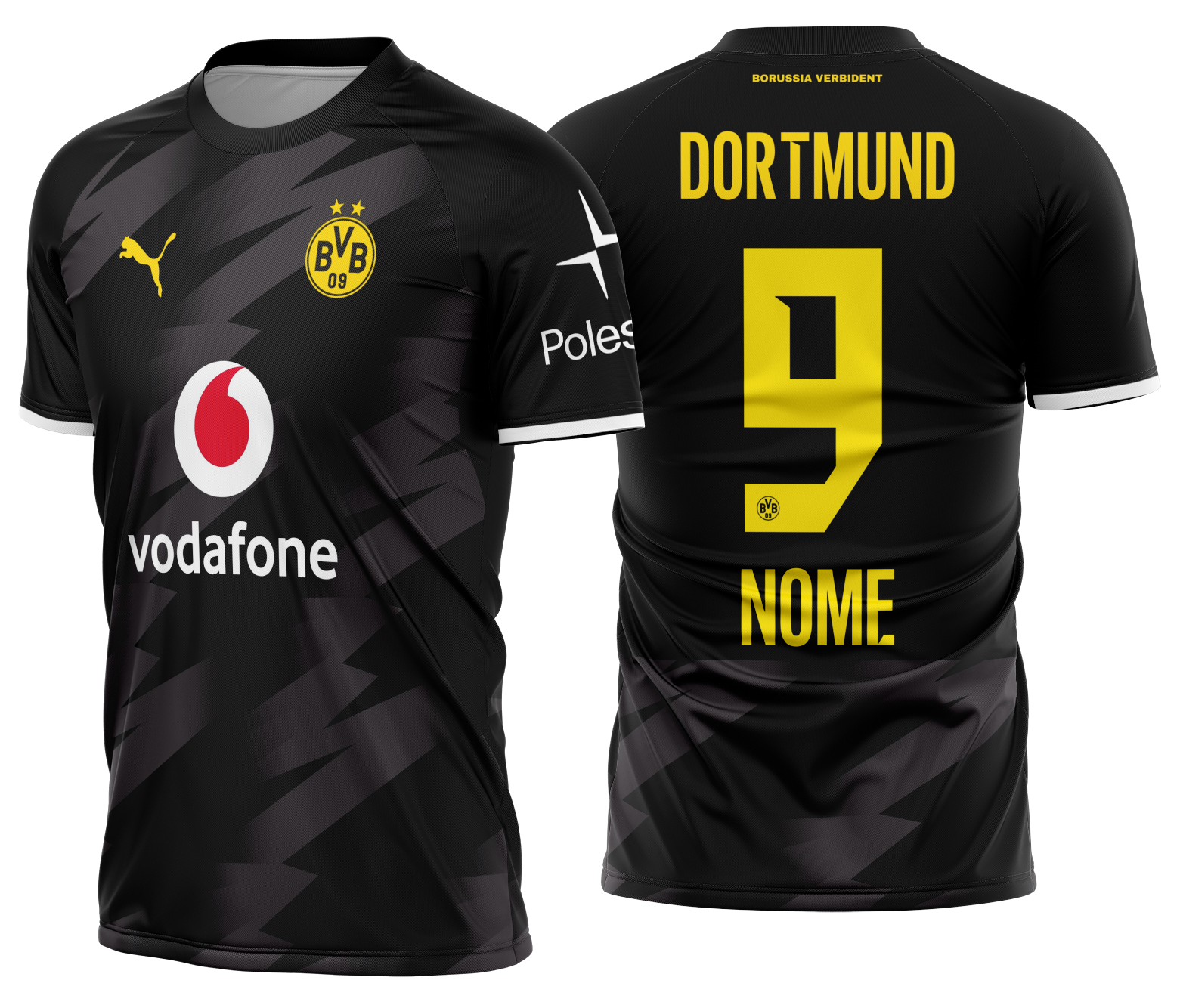 Arte Vetor Camisa Borussia Dortmund visita 2026-2027