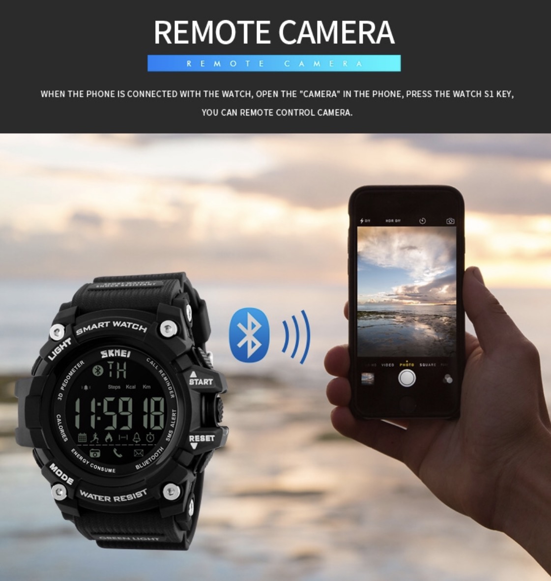 Smartwatch Skmei 1227 negro