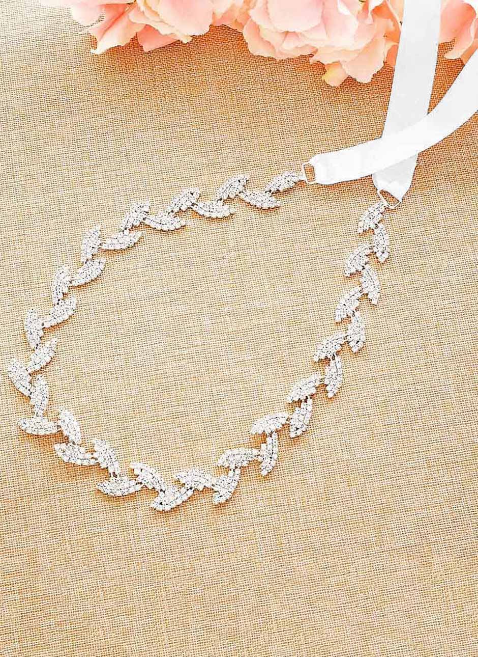 Cinturón De Flores Con Rhinestones AWOCAN - Para Vestidos De Novia, Maternidad O Fiestas, Ajustable