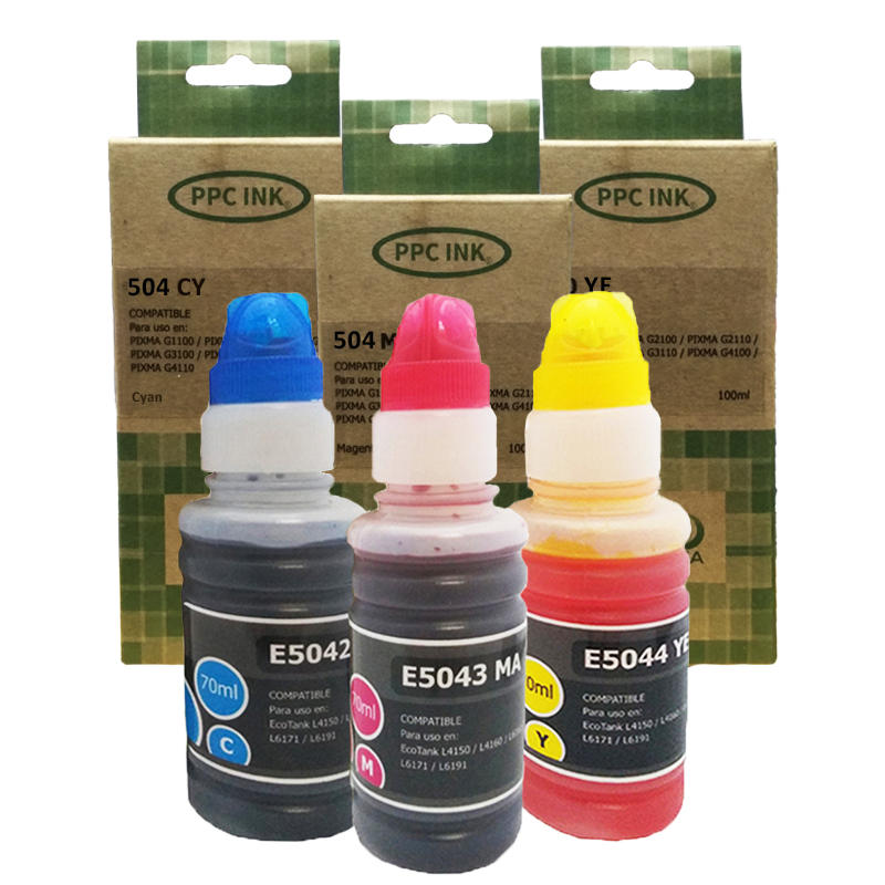 EPSON 504 | PACK COLORES | CYAN MAGENTA YELLOW | Tinta Alternativa | EcoCaja | PPC