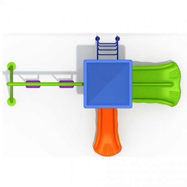 Juego para Plaza con Resbalines y Columpios (2)