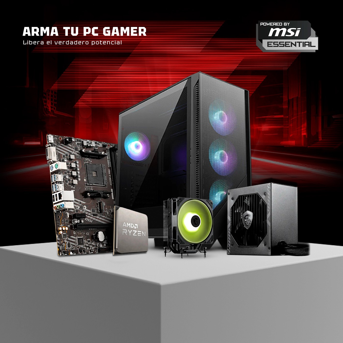 PC Gamer 5500 / RTX 5060 8G / 16gb Ram / A520M / 500 GBSSD