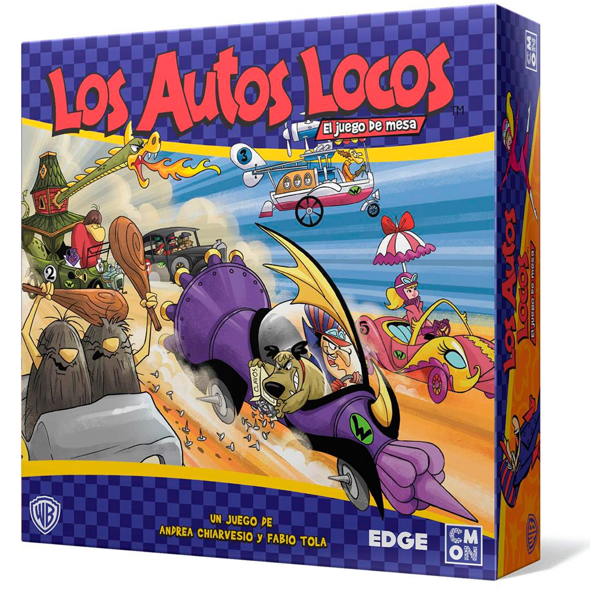 Caja de Los Autos Locos El juego de tablero