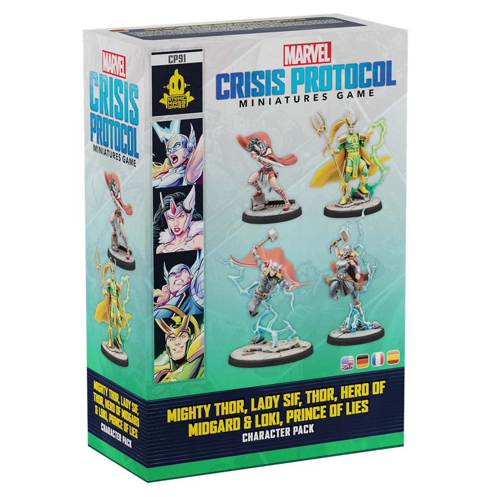 Caja de Marvel Crisis Protocol - Mighty Thor, Sif, Thor & Loki