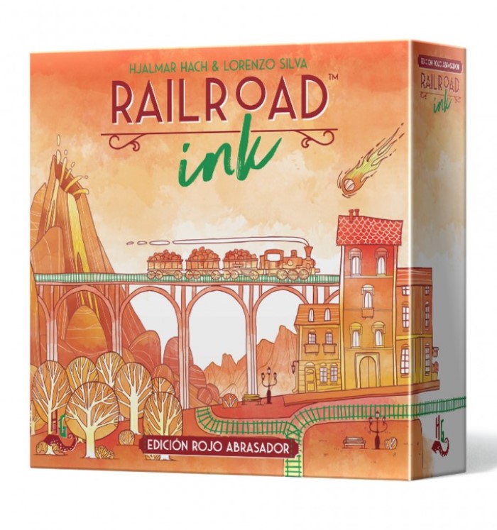 Caja de Railroad Ink Edición Rojo Abrasador - Juego de Mesa