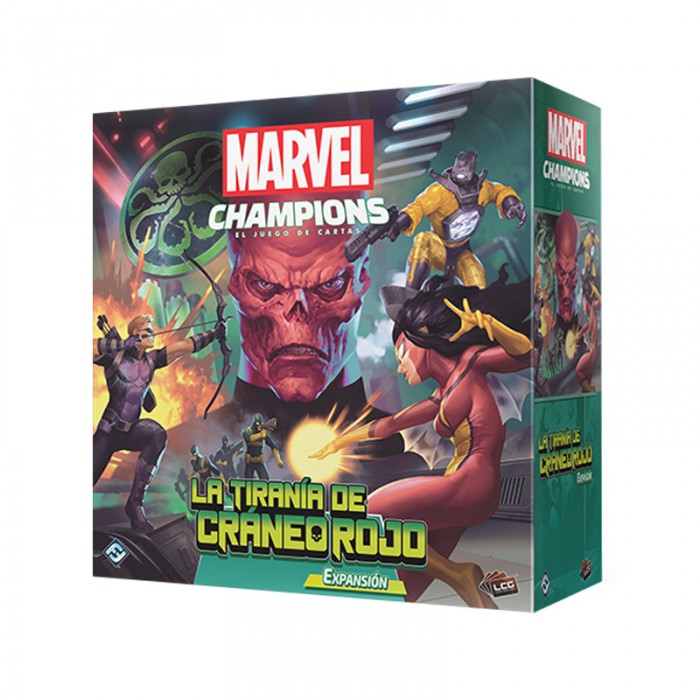 Caja de Marvel Champions Expansión La Tiranía de Cráneo Rojo
