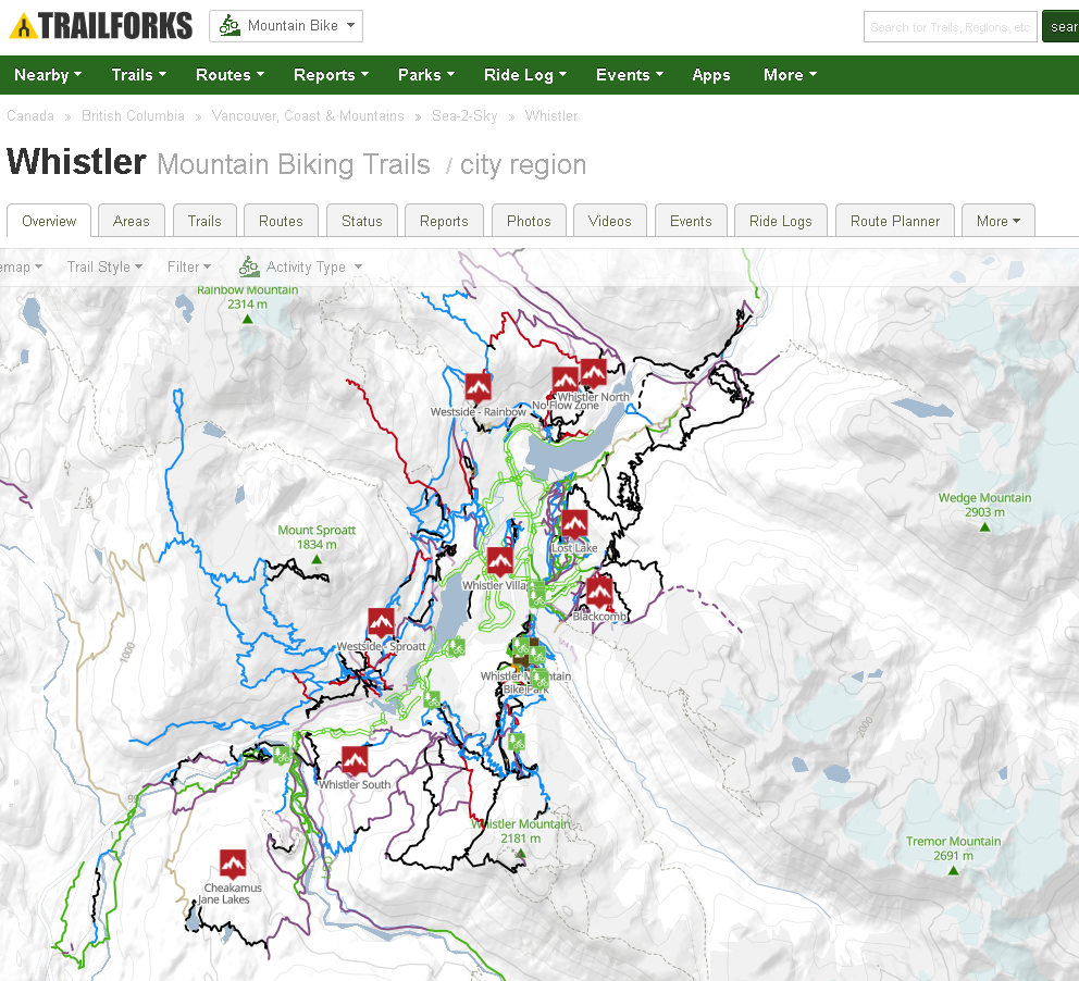 Whistler trails