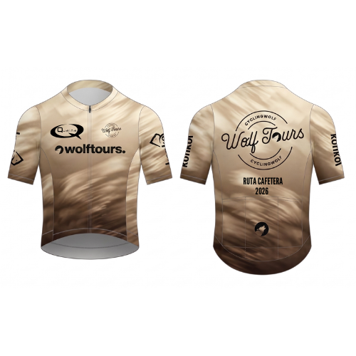 Jersey Wolf Tours Ruta Cafetera 2026, frente y espalda